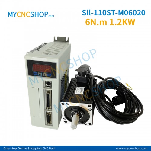 AC220V Silent Servo kit Sil-110ST-M06020 6N.m 1.2KW