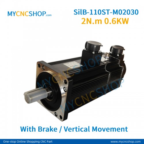 Silent servo system SilB-110ST-M02030 2N.m 0.6KW with brake vertical movement