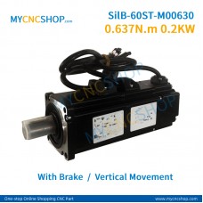 Silent servo system SilB-60ST-M00630 0.637N.m 0.2KW with brake vertical movement