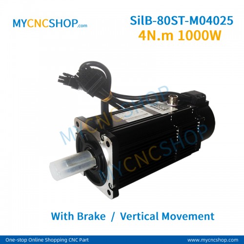 Silent servo system SilB-80ST-M04025 4N.m 1.0KW with brake vertical movement