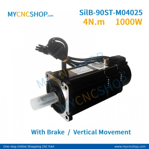 Silent servo system SilB-90ST-M04025 4N.m 1.0KW with brake vertical movement